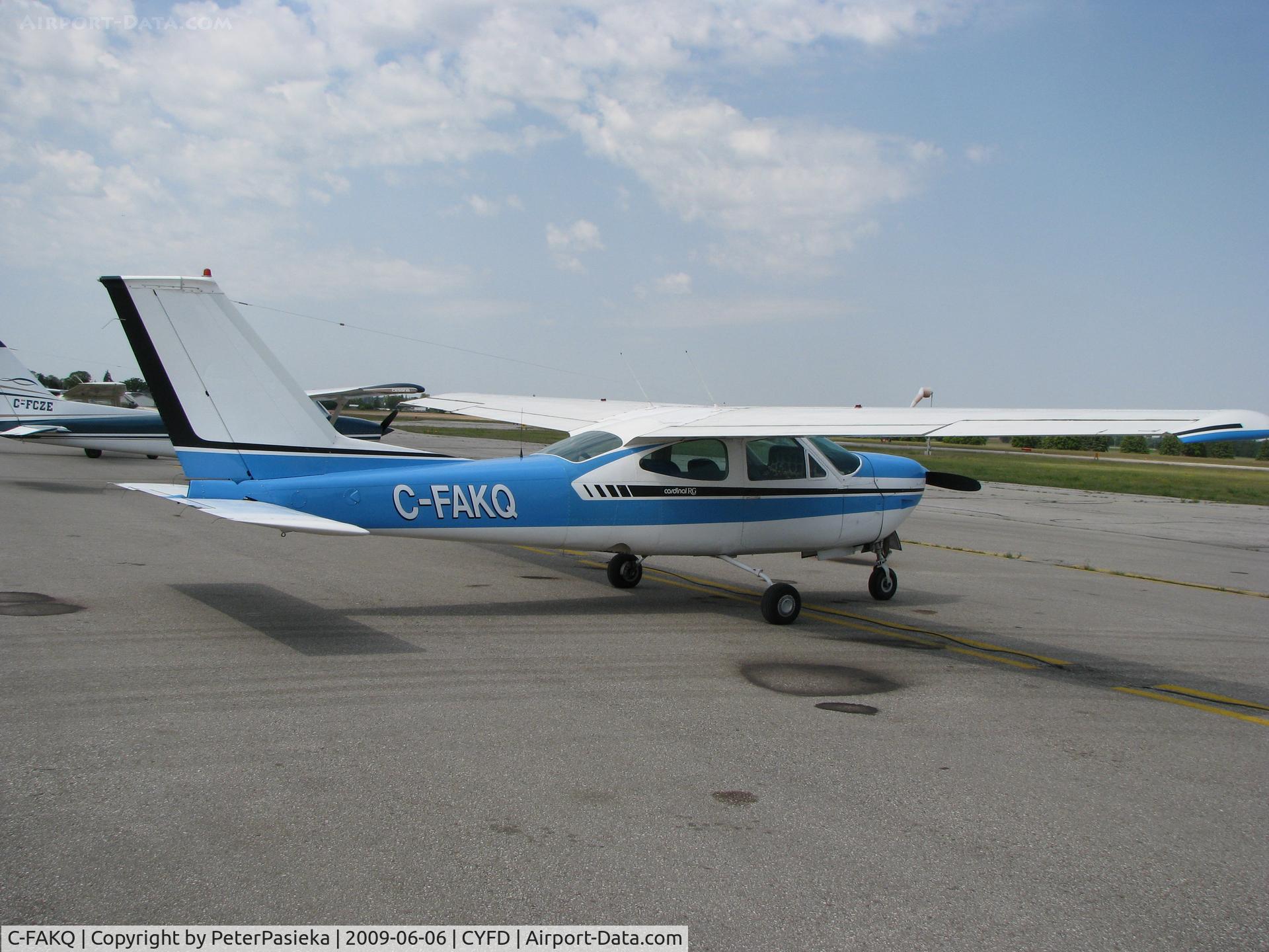 C-FAKQ, 1976 Cessna 177RG Cardinal C/N 177RG0848, @ Brantford Airport