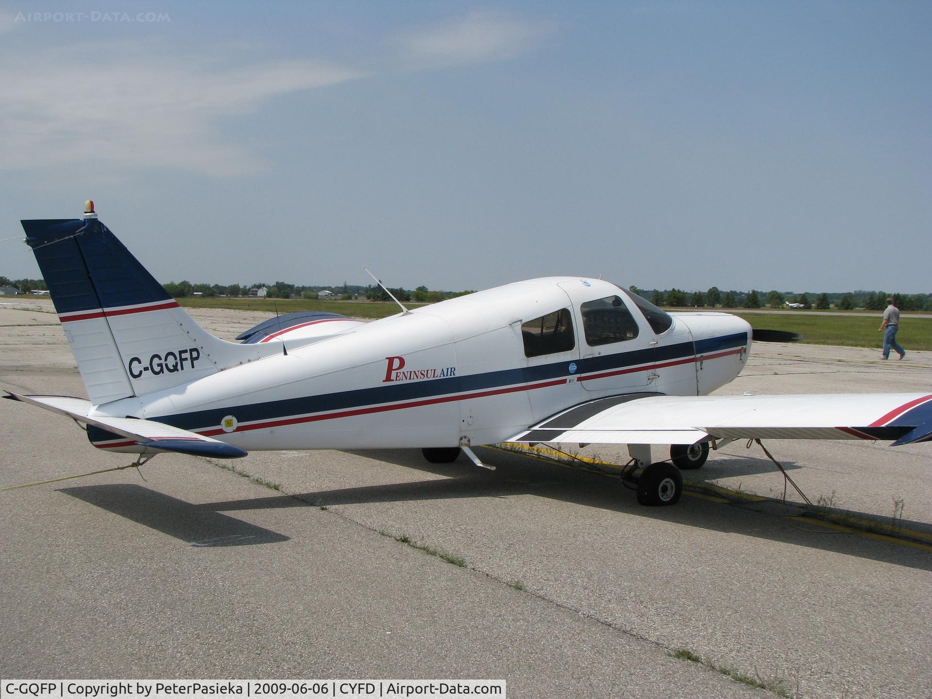 C-GQFP, 1976 Piper PA-28-140 Cherokee Cruiser C/N 28-7725092, @ Brantford Airport