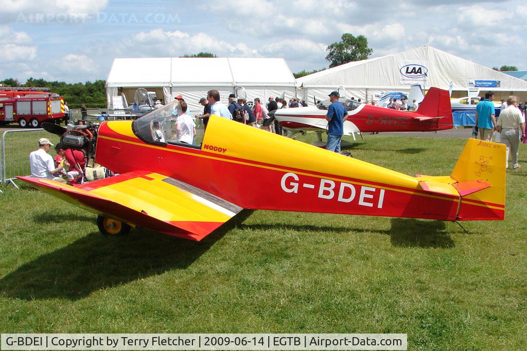 G-BDEI, 1977 Jodel D-9 Bebe C/N PFA 936, exhibited at 2009 AeroExpo at Wycombe Air Park