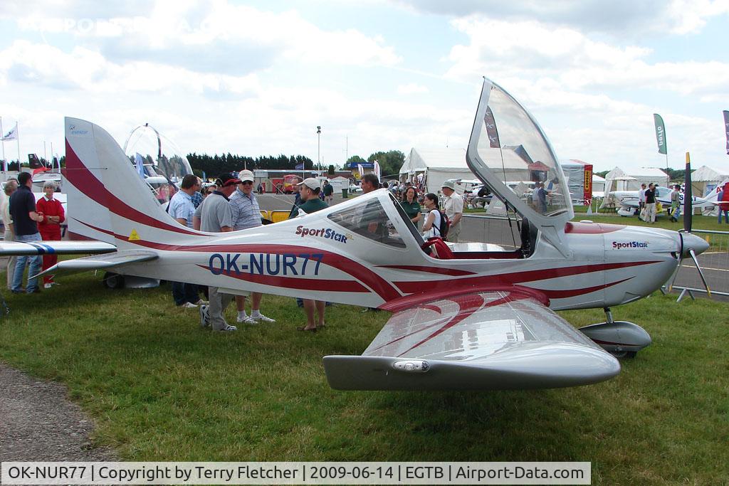 OK-NUR77, 2008 Evektor-Aerotechnik EV-97 Eurostar C/N 49C019, exhibited at 2009 AeroExpo at Wycombe Air Park