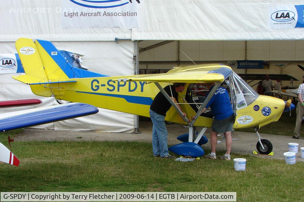 G-SPDY, 2007 Raj Hamsa X-Air Hawk C/N PFA 340-14678, exhibited at 2009 AeroExpo at Wycombe Air Park