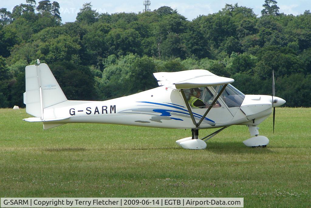 G-SARM, 2005 Comco Ikarus C42 FB100 C/N 0504-6674, Visitor to 2009 AeroExpo at Wycombe Air Park
