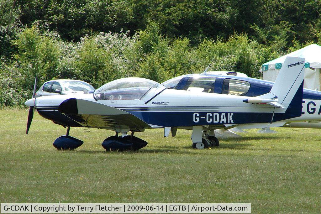 G-CDAK, 2004 Zenair CH-601UL Zodiac C/N PFA 162A-14210, Visitor to 2009 AeroExpo at Wycombe Air Park