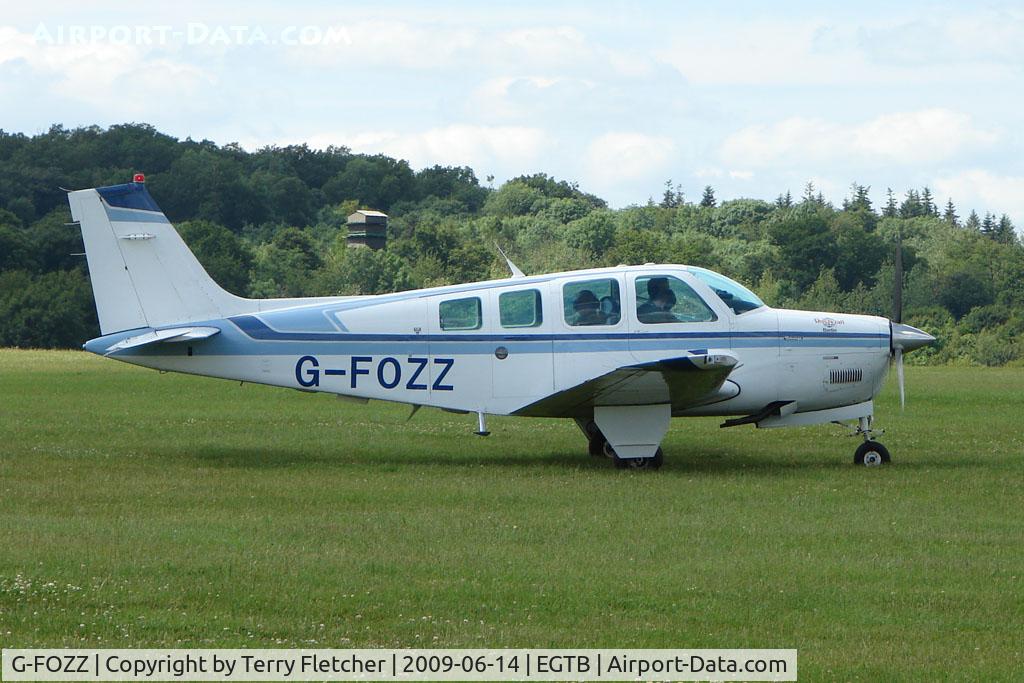 G-FOZZ, 1993 Beech A36 Bonanza 36 C/N E-2788, Visitor to 2009 AeroExpo at Wycombe Air Park