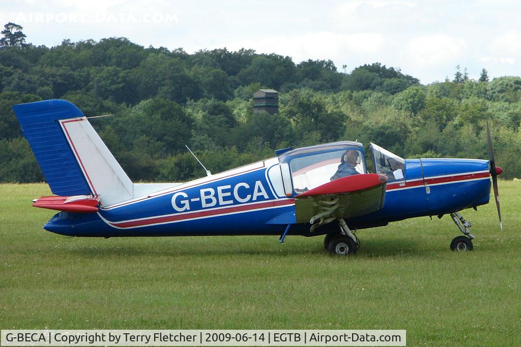 G-BECA, 1976 Socata Rallye 100ST Galopin C/N 2751, Visitor to 2009 AeroExpo at Wycombe Air Park