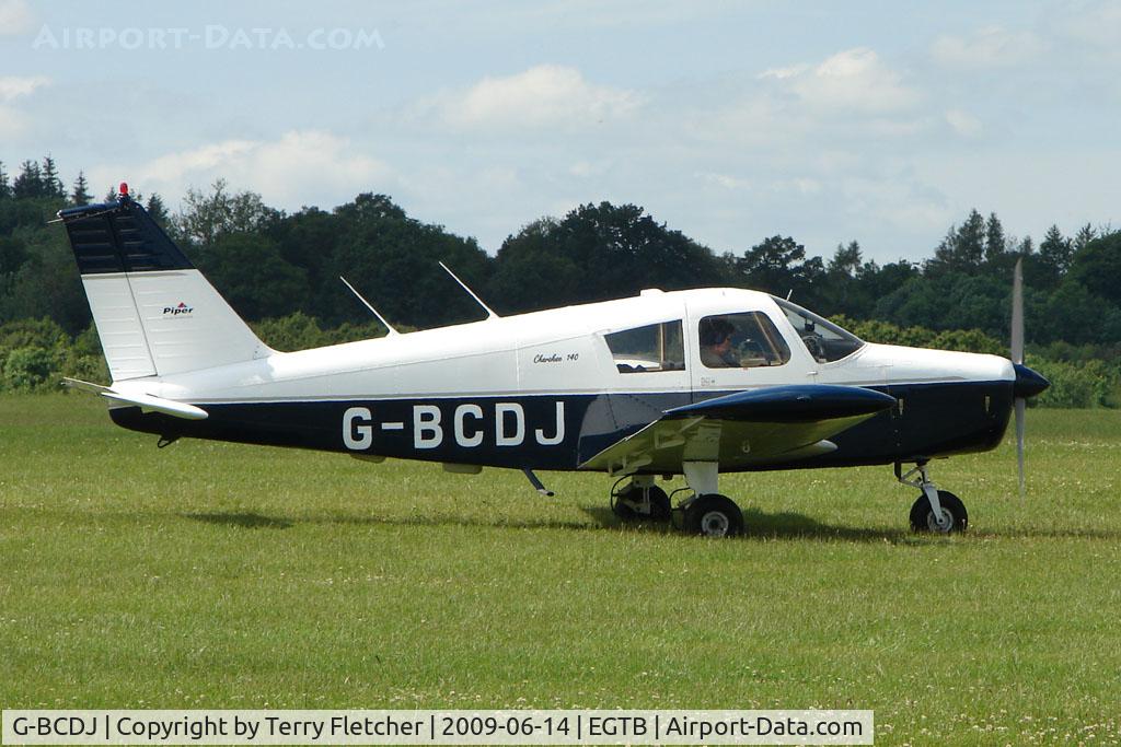 G-BCDJ, 1968 Piper PA-28-140 Cherokee C/N 28-24276, Visitor to 2009 AeroExpo at Wycombe Air Park