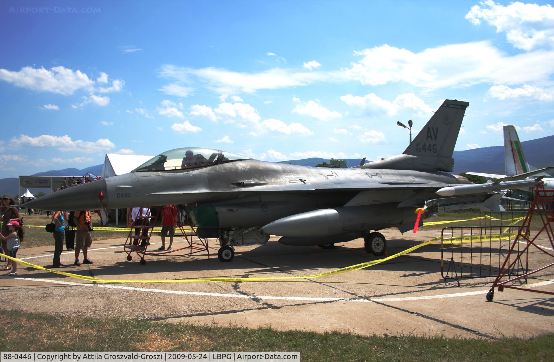 88-0446, 1988 General Dynamics F-16CG Night Falcon C/N 1C-48, BIAF 09 Bulgaria Plovdiv (Krumovo) LBPG Graf Ignatievo Military Air Base