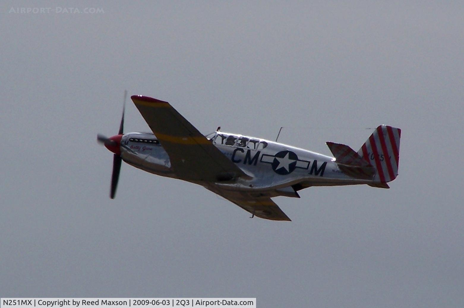 N251MX, 1943 North American P-51C-10 Mustang C/N 103-22730, Departure Yolo County, CA