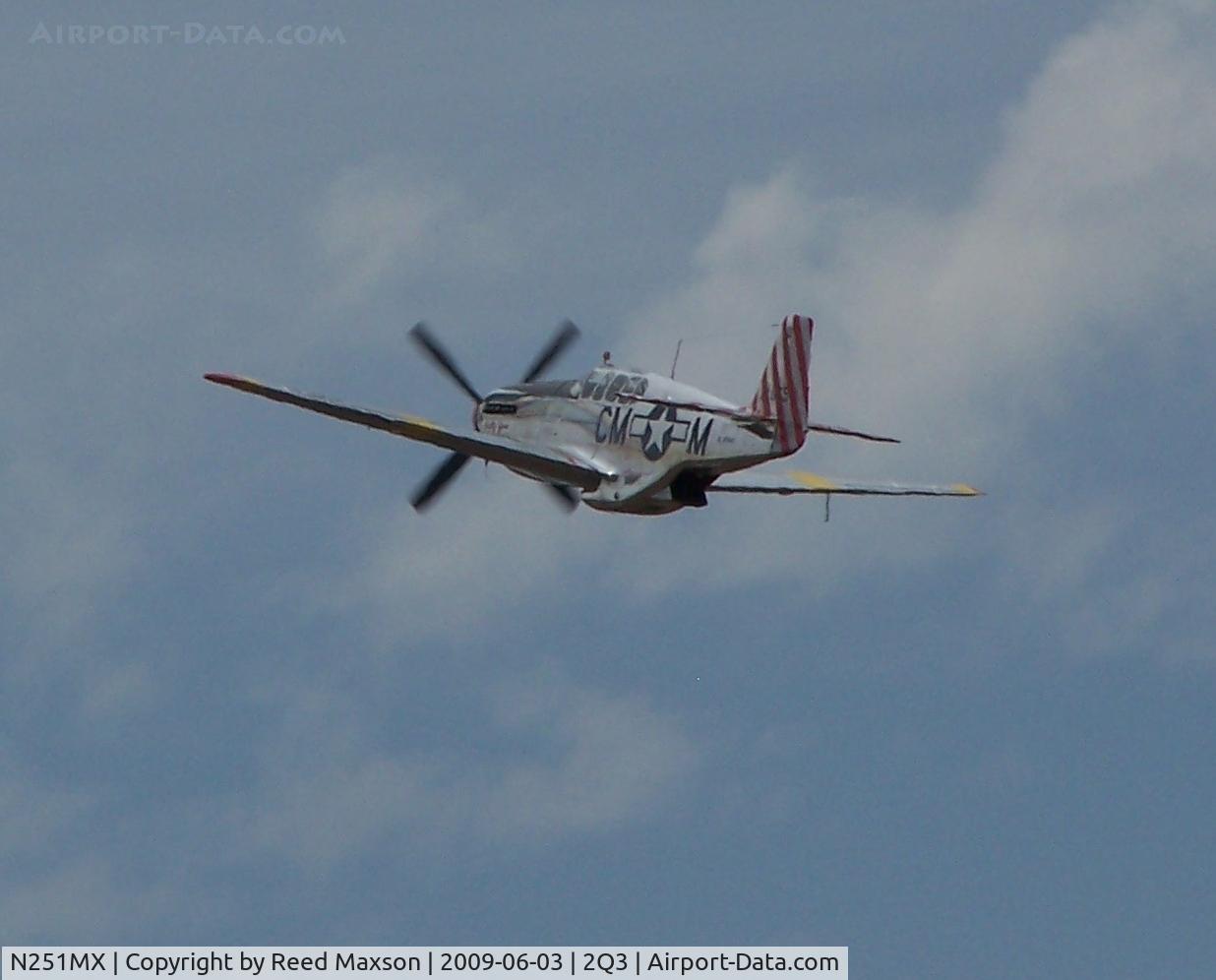 N251MX, 1943 North American P-51C-10 Mustang C/N 103-22730, Departure Yolo County, CA