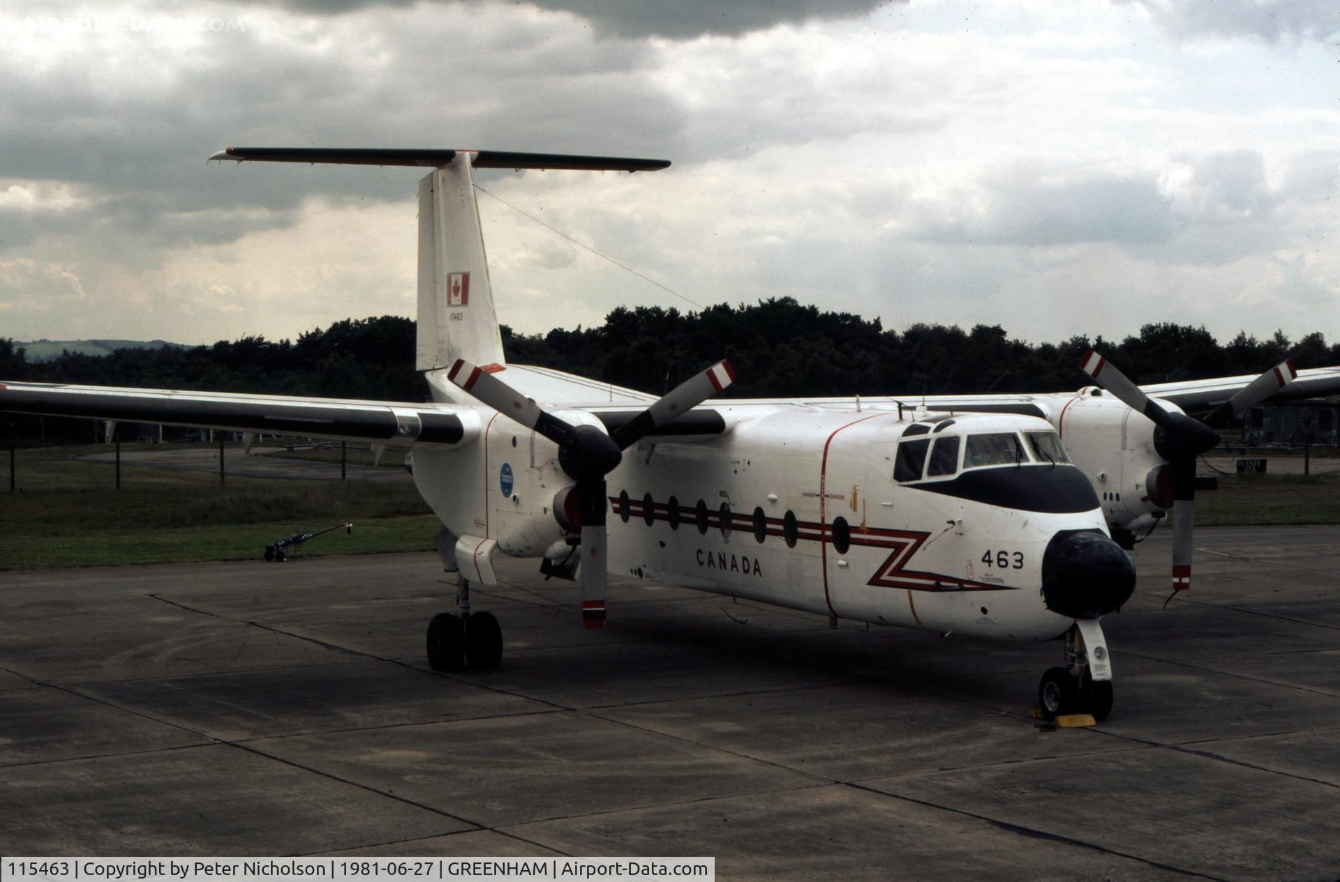 115463, 1968 De Havilland Canada CC-115 Buffalo C/N 21, CC-115 Buffalo of 424 Squadron on display at the 1981 Intnl Air Tattoo at RAF Greenham Common.