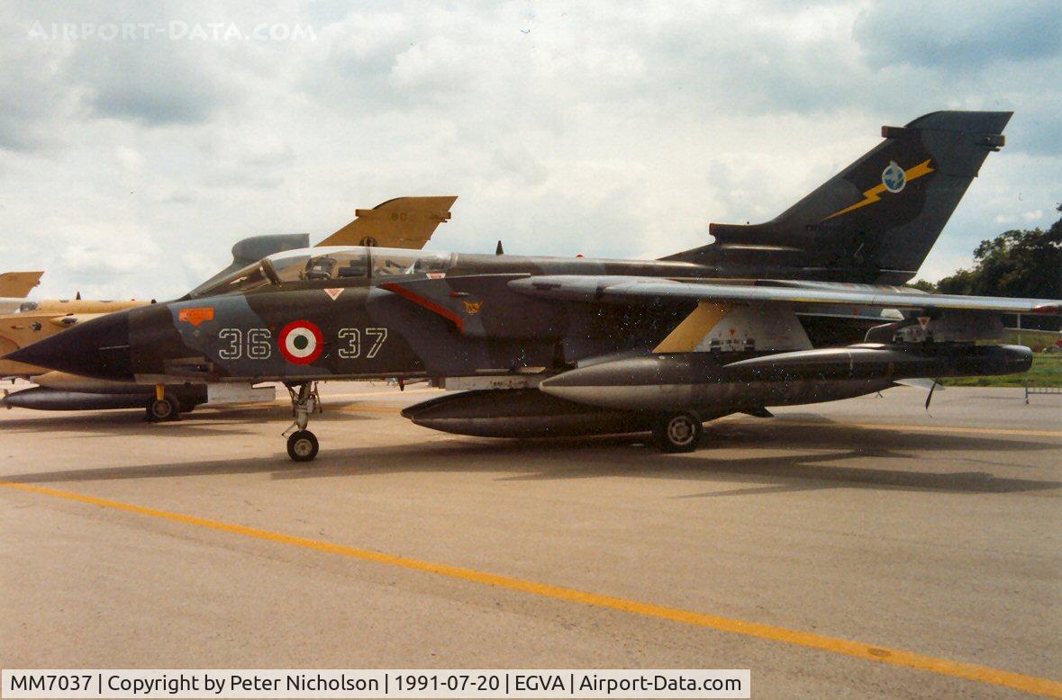 MM7037, Panavia Tornado IDS C/N 333/IS036/5046, Another view of the 36 Stormo Tornado on display at the 1991 Intnl Air Tattoo at RAF Fairford.