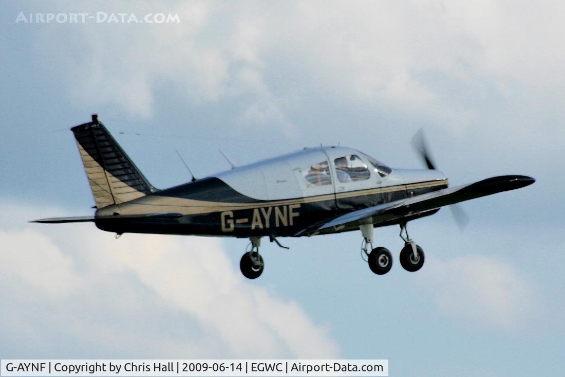 G-AYNF, 1970 Piper PA-28-140 Cherokee C/N 28-26778, visitor from Wellesbourne Mountford at the Cosford Air Show