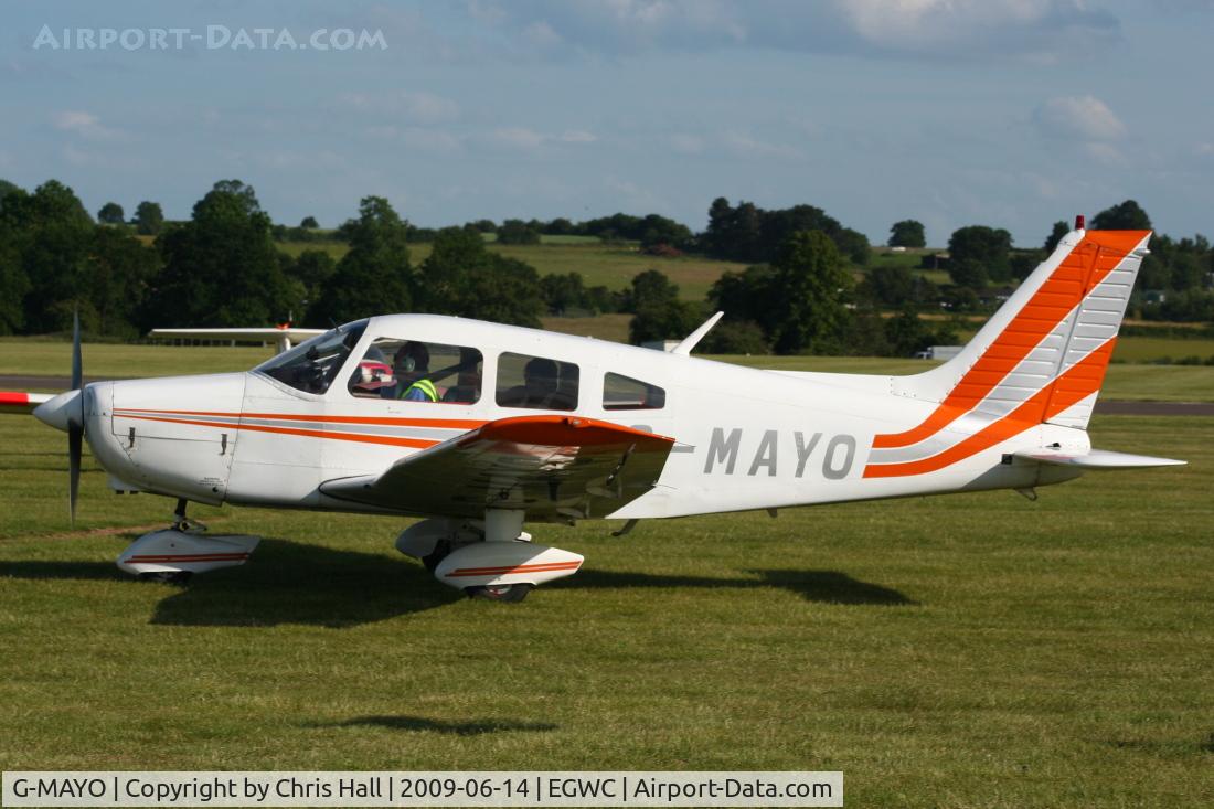 G-MAYO, 1977 Piper PA-28-161 Cherokee Warrior II C/N 28-7716278, visitor from Blackpool at the Cosford Air Show