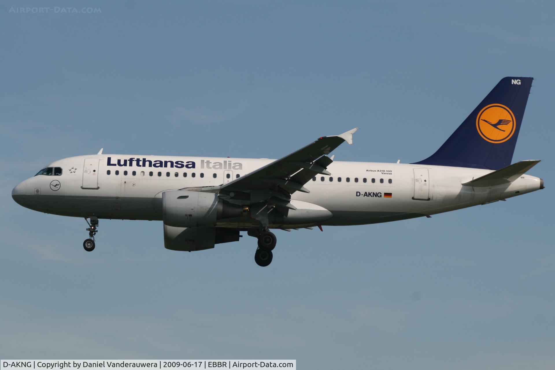 D-AKNG, 1997 Airbus A319-112 C/N 654, arrival of flight LH1812 to rwy 25L