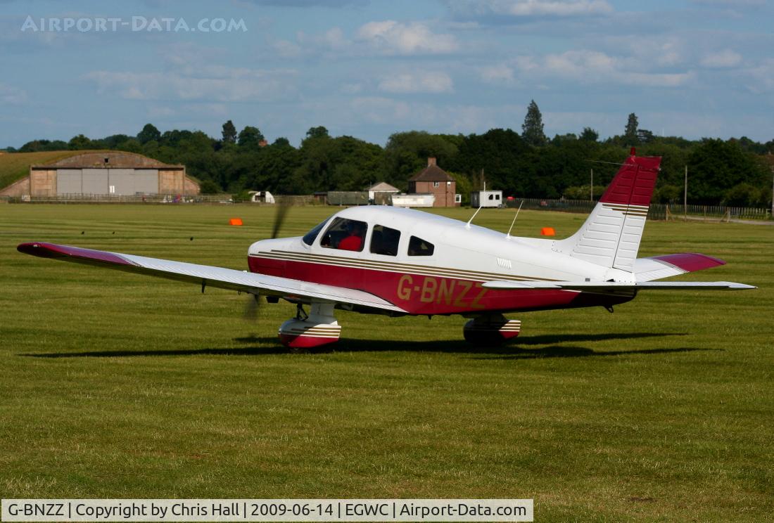 G-BNZZ, 1982 Piper PA-28-161 Cherokee Warrior II C/N 28-8216184, visitor from Wellesbourne Mountford at the Cosford Air Show