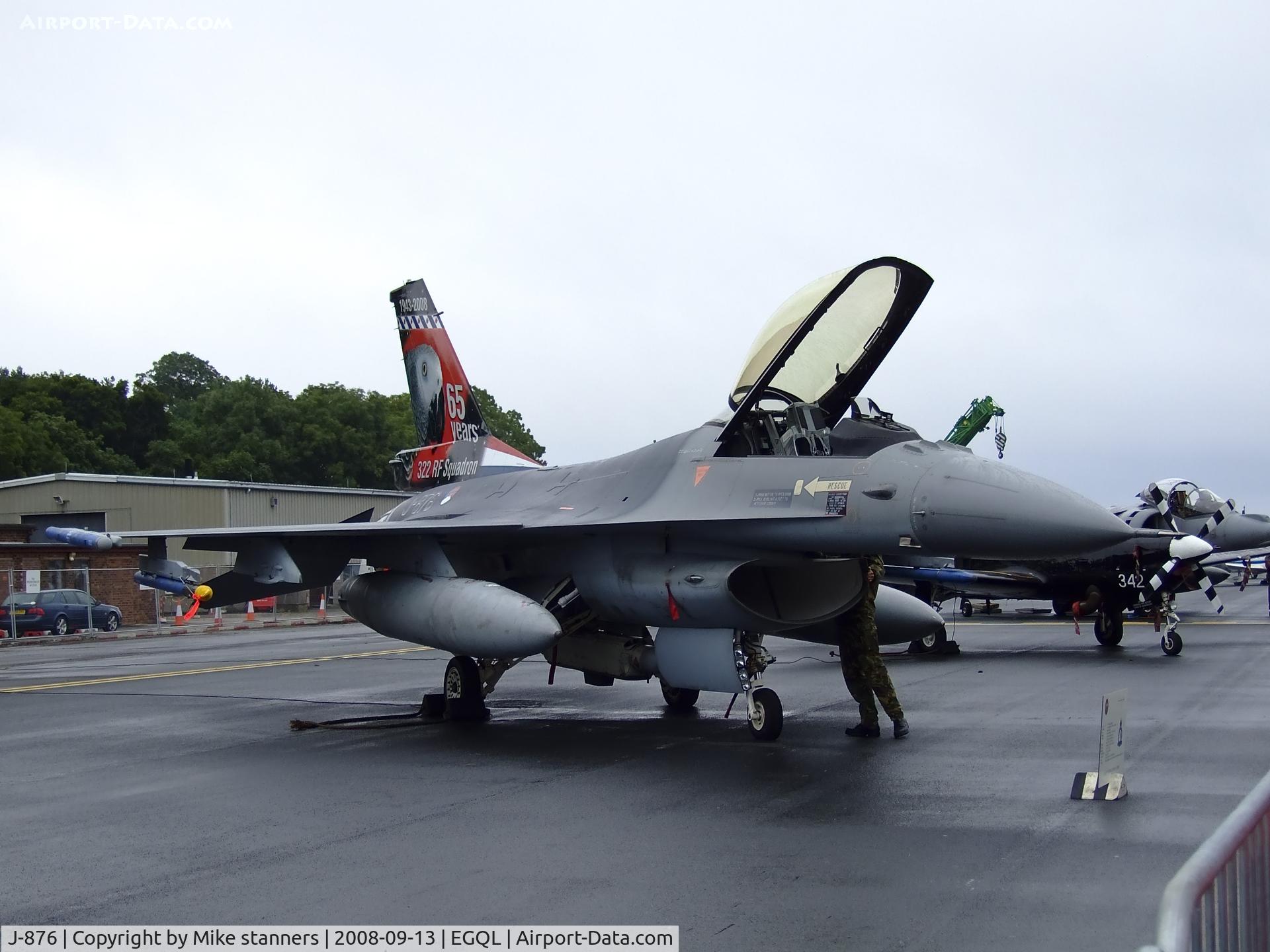 J-876, Fokker F-16AM Fighting Falcon C/N 6D-93, Fighting falcon from 322sqn in 60th anniversary colour scheme