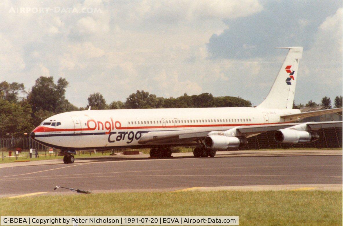 G-BDEA, 1967 Boeing 707-338C C/N 19296, Boeing 707-338C of Anglo Cargo at the 1991 Intnl Air Tattoo at RAF Fairford.