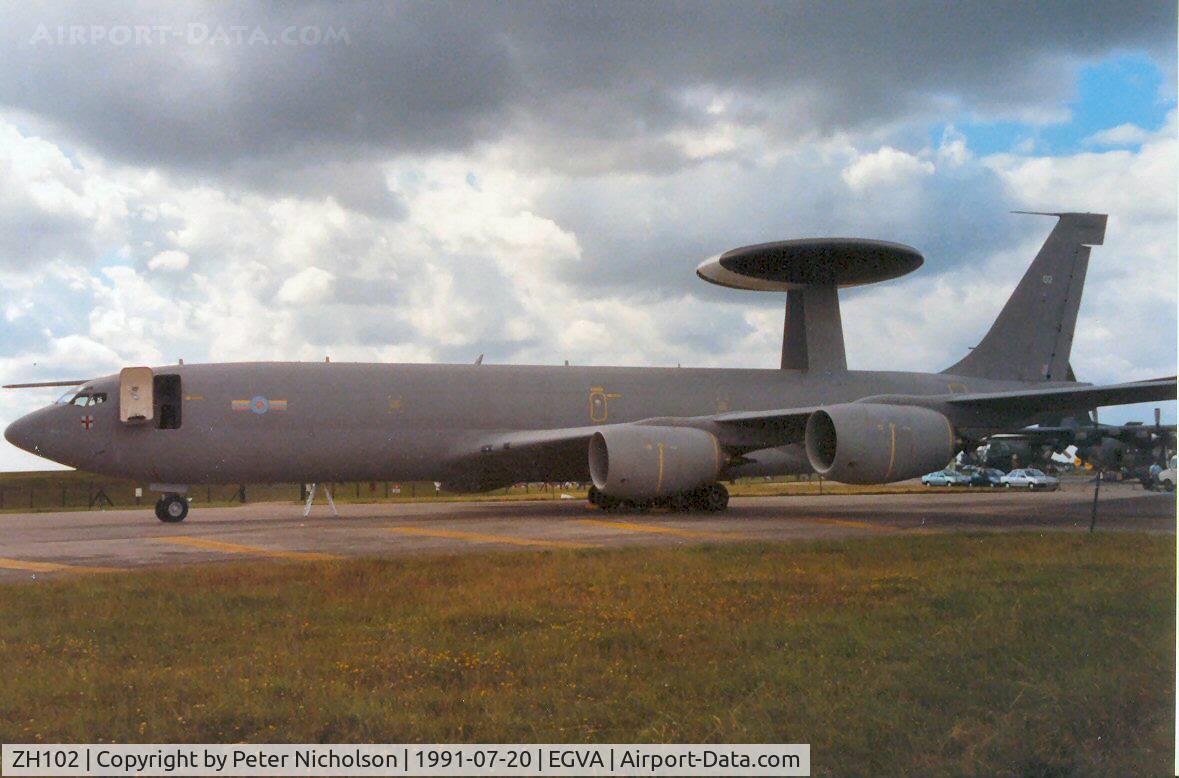 ZH102, 1990 Boeing E-3D Sentry AEW.1 C/N 24110, Sentry AEW.1 of 8 Squadron on display at the 1991 Intnl Air Tattoo at RAF Fairford.