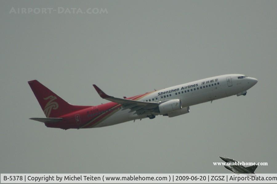B-5378, 2008 Boeing 737-8AL C/N 35085, Shenzhen Airlines