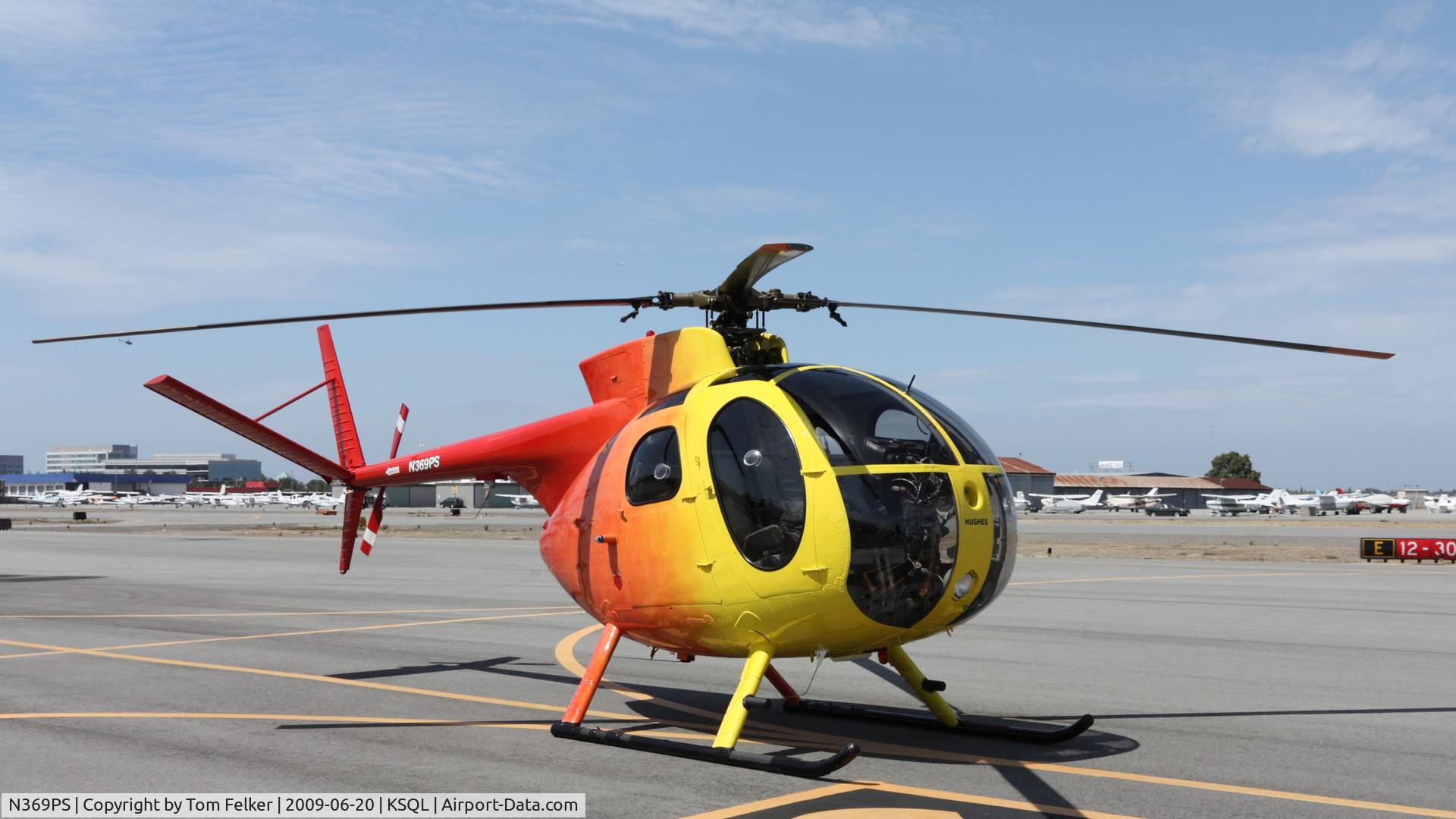 N369PS, 1969 Hughes OH-6A C/N 68-17145, Parked at KSQL for the Vertical Challenge airshow