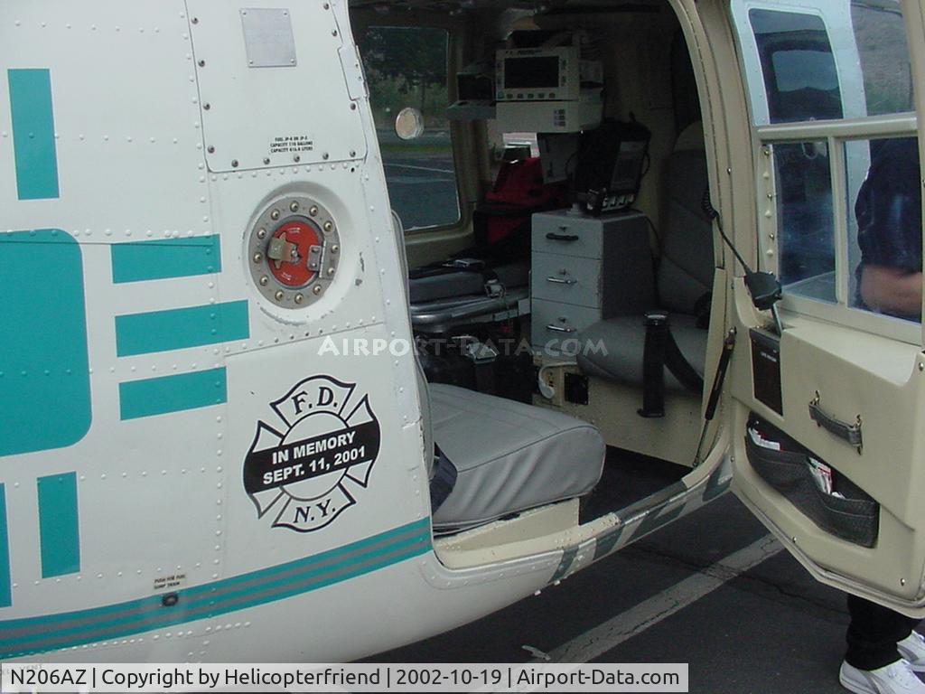 N206AZ, 1982 Bell 206L-3 LongRanger III C/N 51007, Medical area and In Memory Insignia