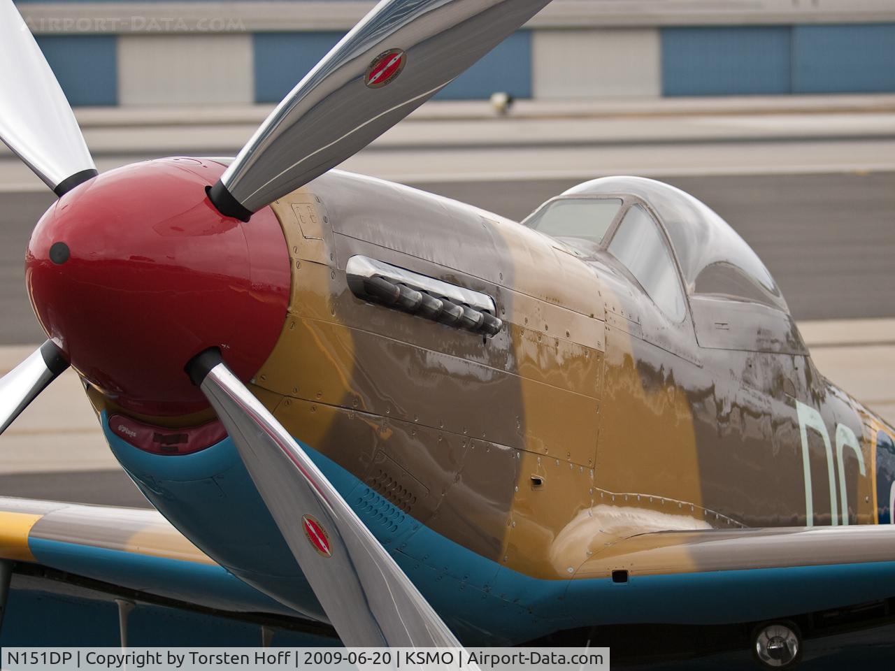 N151DP, 1944 North American P-51C Mustang C/N 111-28888, N151DP parked at KSMO