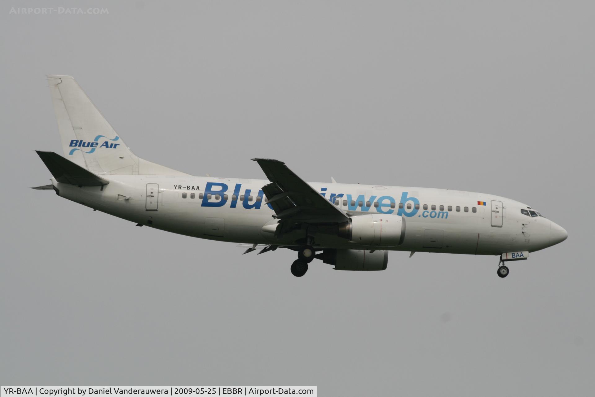 YR-BAA, 1994 Boeing 737-33A C/N 27267, flight JOR123 is descending to rwy 02