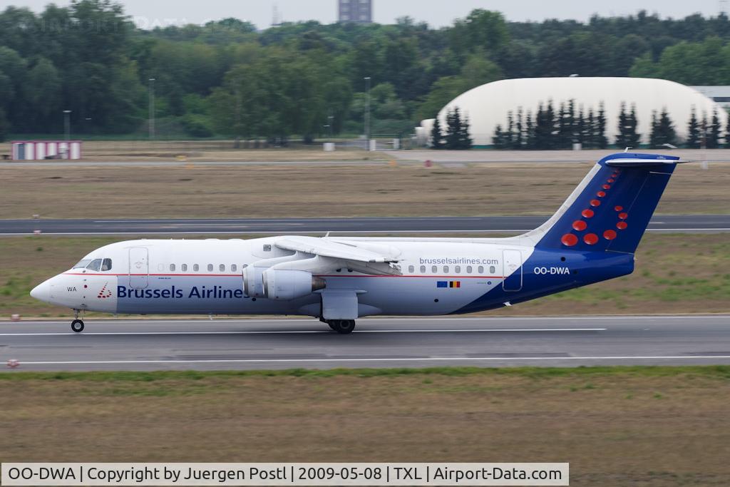 OO-DWA, 1997 British Aerospace Avro 146-RJ100 C/N E3308, Avro RJ100