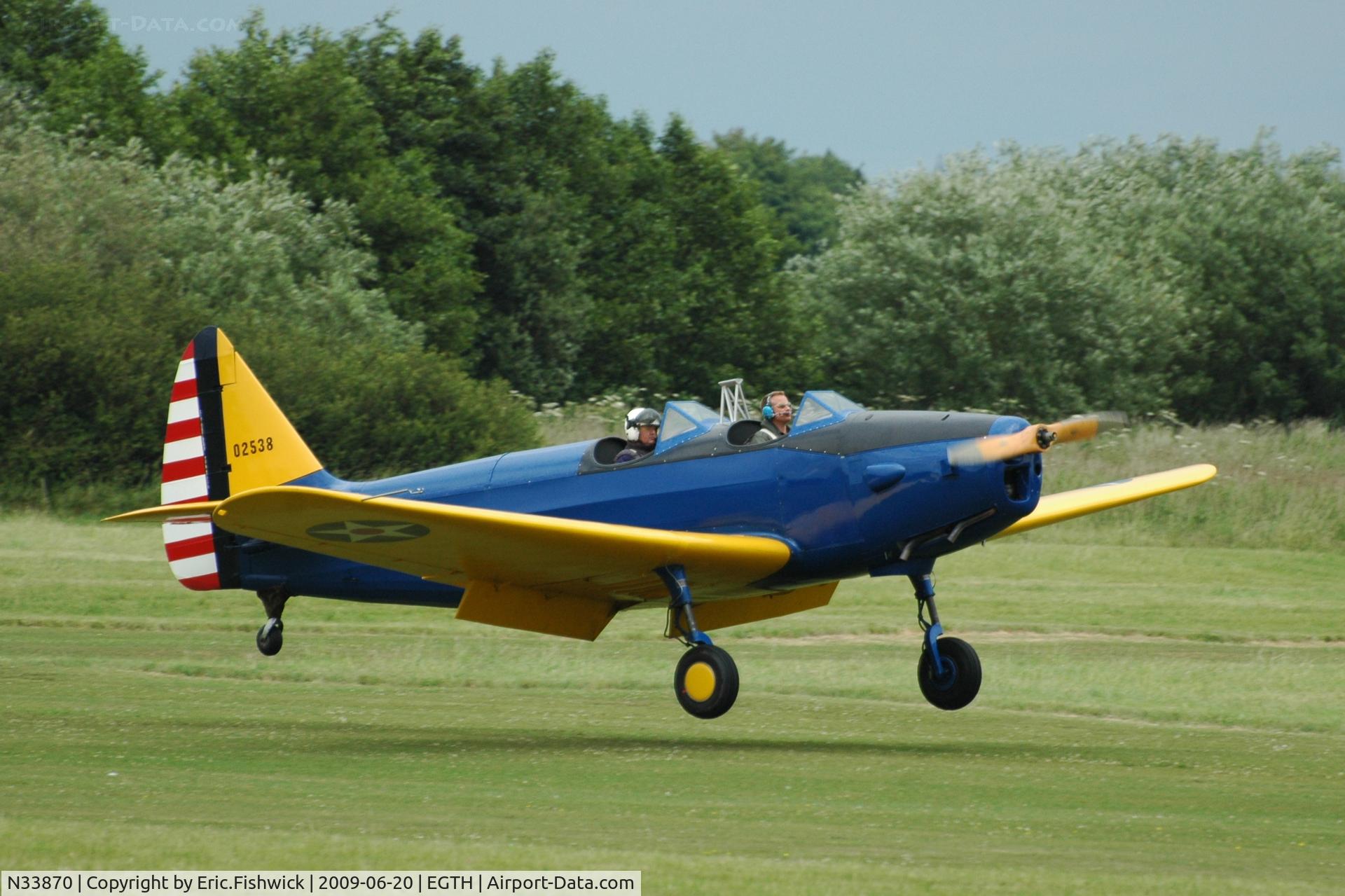 N33870, 1940 Fairchild M-62A C/N T-40-237, 02538 arriving at Shuttleworth Collection Evening Air Display