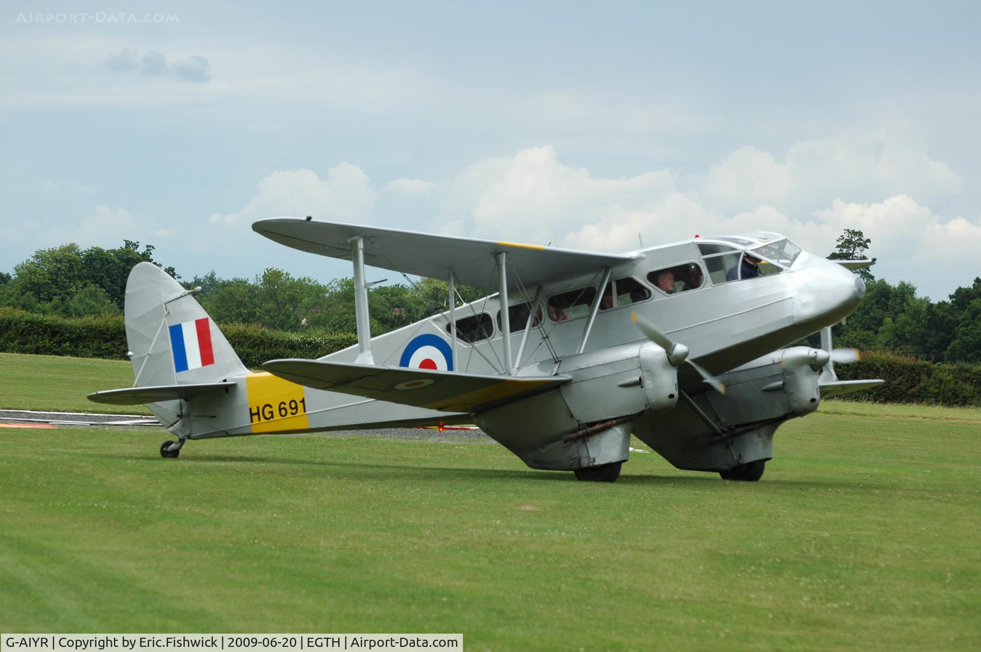 G-AIYR, 1943 De Havilland DH-89A Dominie/Dragon Rapide C/N 6676, 3. HG691 at Shuttleworth Collection Evening Air Display