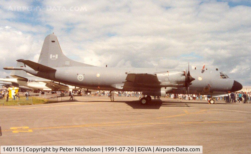 140115, 1981 Lockheed CP-140 Aurora C/N 285B-5720, CP-140 Aurora of 415 Squadron Canadian Armed Forces on display at the 1991 Intnl Air Tattoo at RAF Fairford.