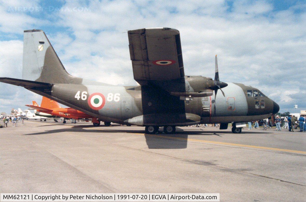 MM62121, Aeritalia G-222TCM C/N 4027, G222TCM of 46 Brigada Aerea of the Italian Air Force at the 1991 Intnl Air Tattoo at RAF Fairford.