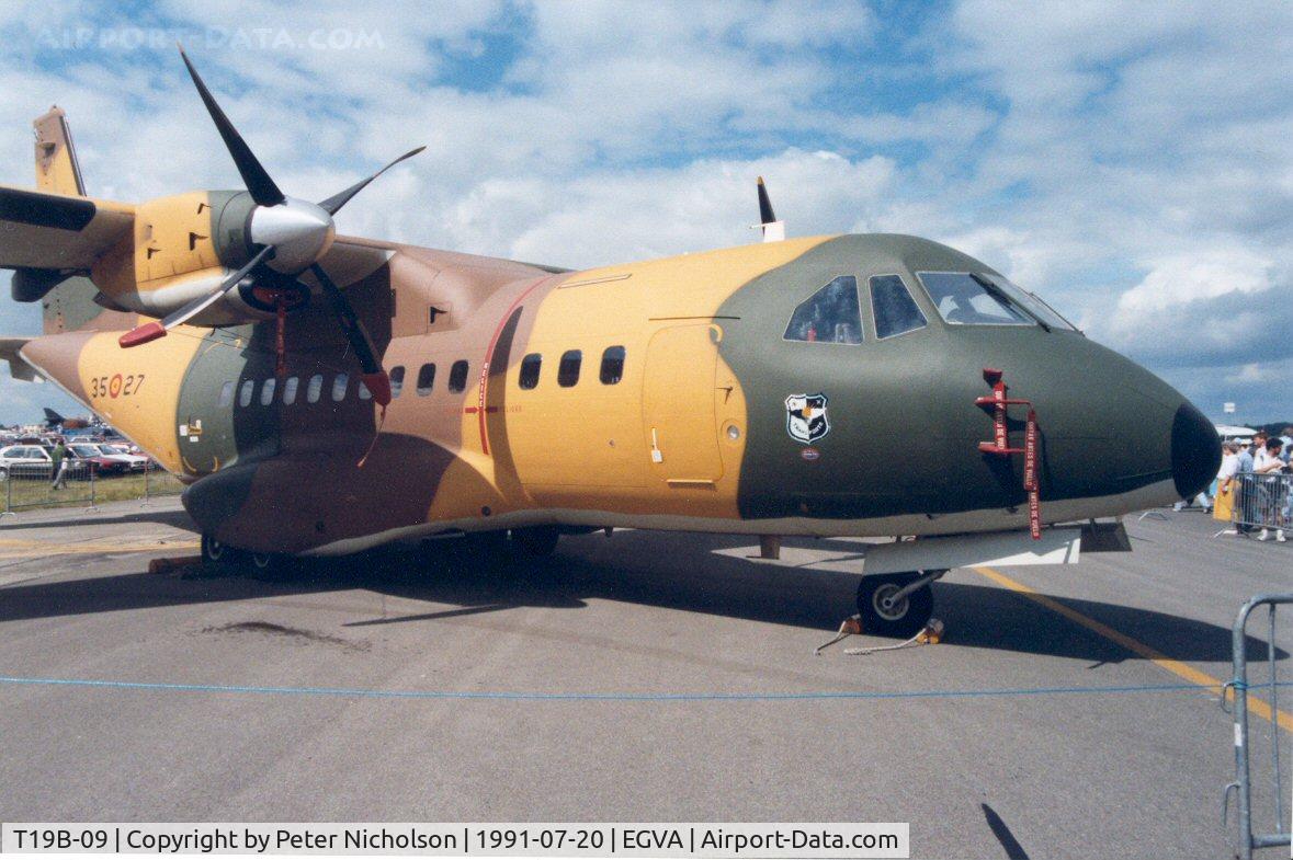 T19B-09, Airtech CN-235-100M C/N C040, CN236M-100 of the Spanish Air Force's Ala 35 on display at the 1991 Intnl Air Tattoo at RAF Fairford.