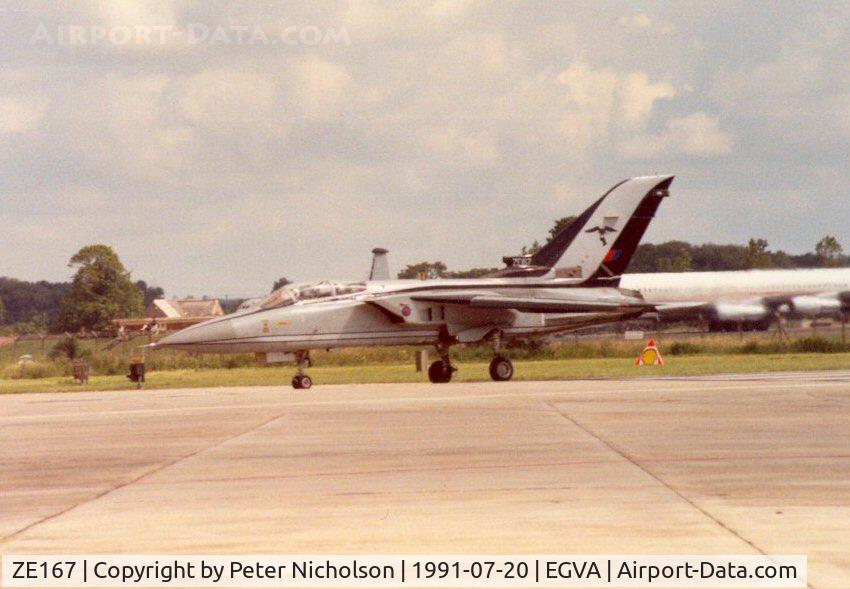 ZE167, 1986 Panavia Tornado F.3 C/N 545/AS019/3245, Tornado F.3 of 25 Squadron taxying out for display at the 1991 Intnl Air Tattoo at RAF Fairford.