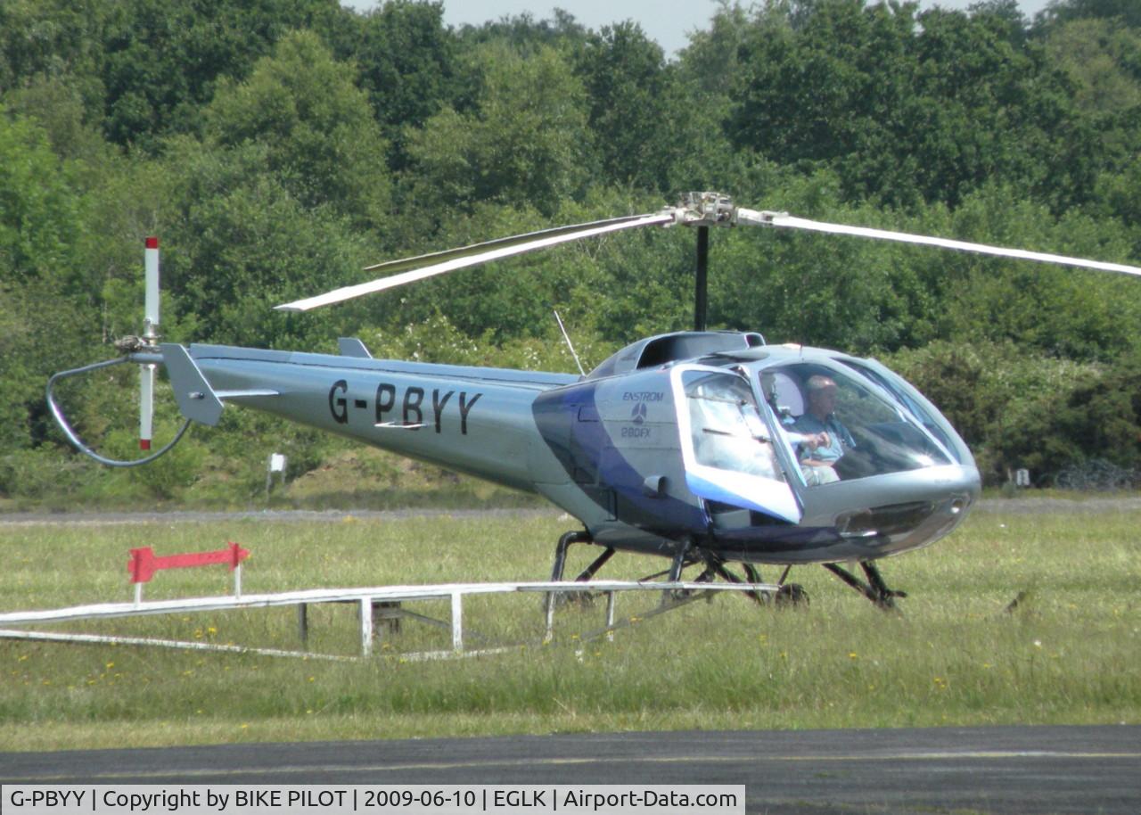 G-PBYY, 1993 Enstrom 280FX Shark C/N 2077, BEING PREP'D FOR SOME LOCAL FLYING