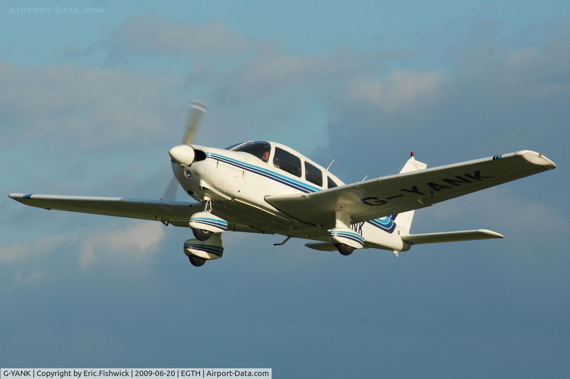 G-YANK, 1979 Piper PA-28-181 Cherokee Archer II C/N 28-8090163, G-YANK departing Shuttleworth Collection Evening Air Display