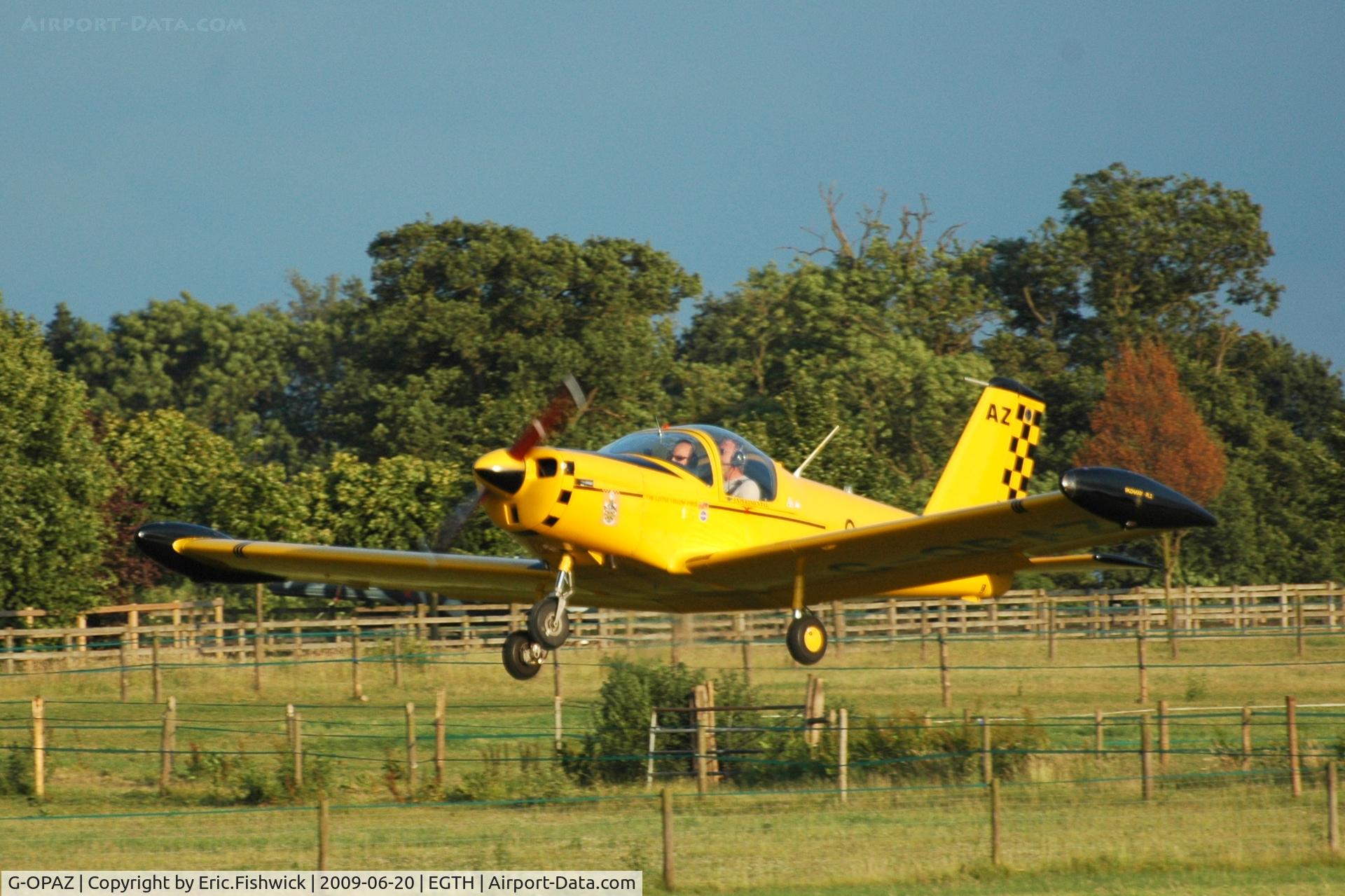 G-OPAZ, 2001 Pazmany PL-2 C/N PFA 069-10673, G-OPAZ departing Shuttleworth Collection Evening Air Display