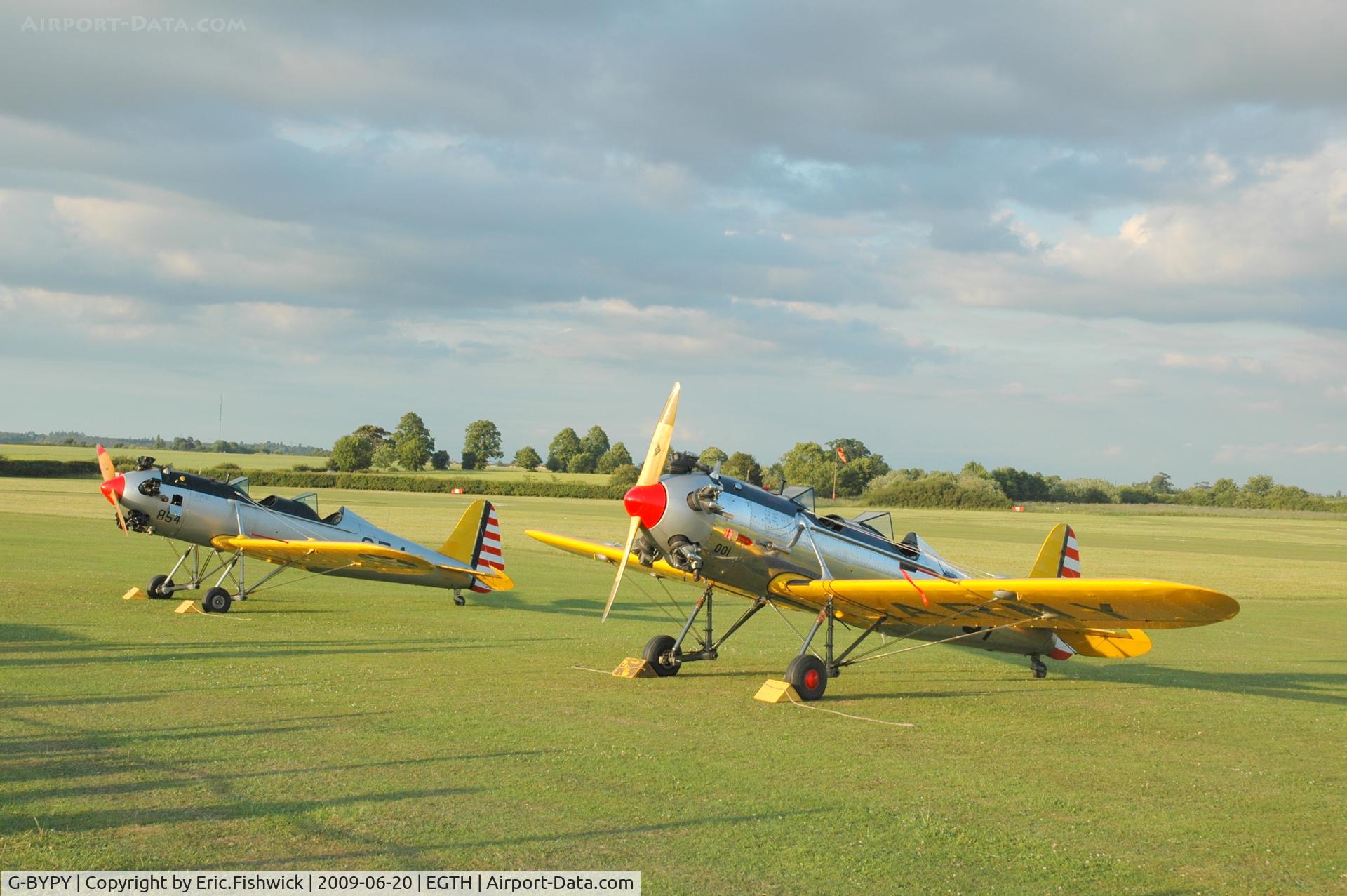 G-BYPY, 1941 Ryan PT-22 Recruit (ST3KR) C/N 1001, O01 and 854 at Shuttleworth Collection Evening Air Display, June 2009.