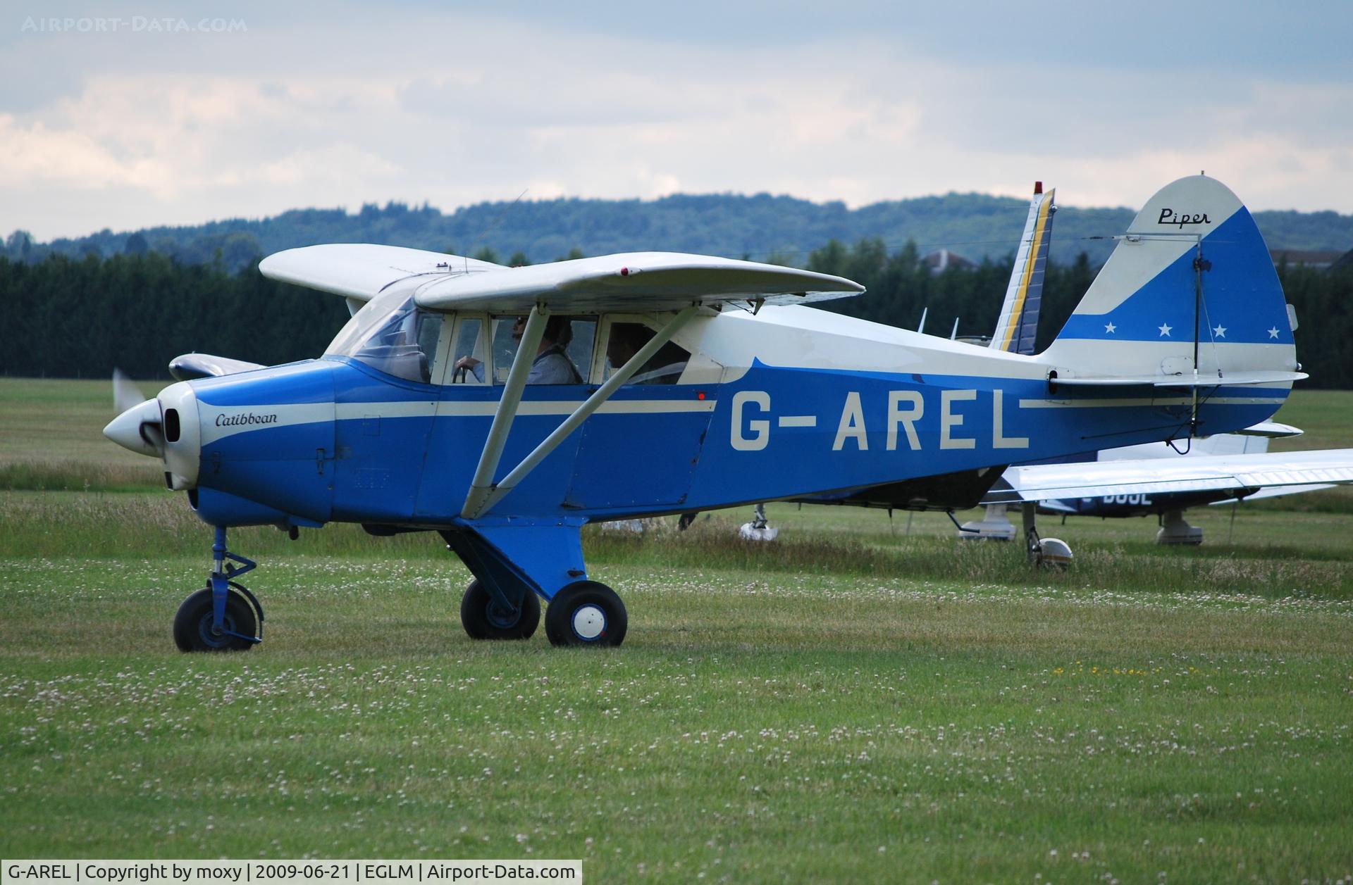 G-AREL, 1960 Piper PA-22-150 Caribbean C/N 22-7284, Piper Caribbean departing White Waltham