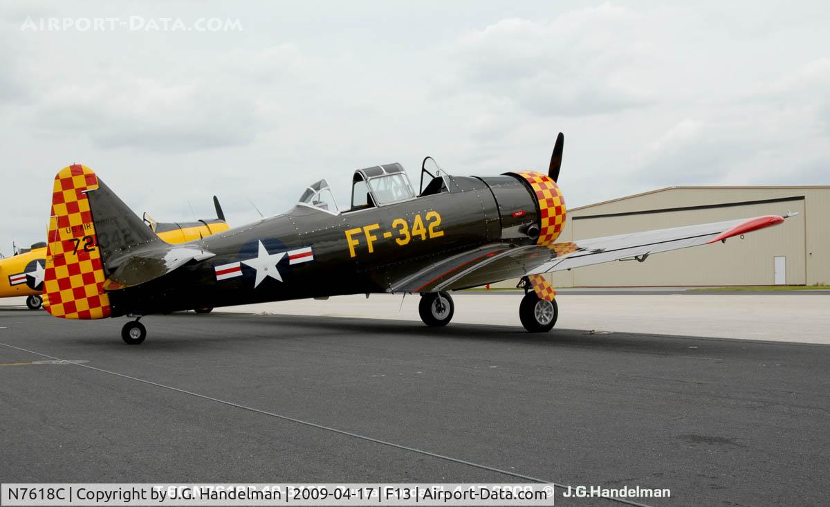 N7618C, 1949 North American AT-6G Texan C/N 168-529 (49-3405), at Punta Gorda FL