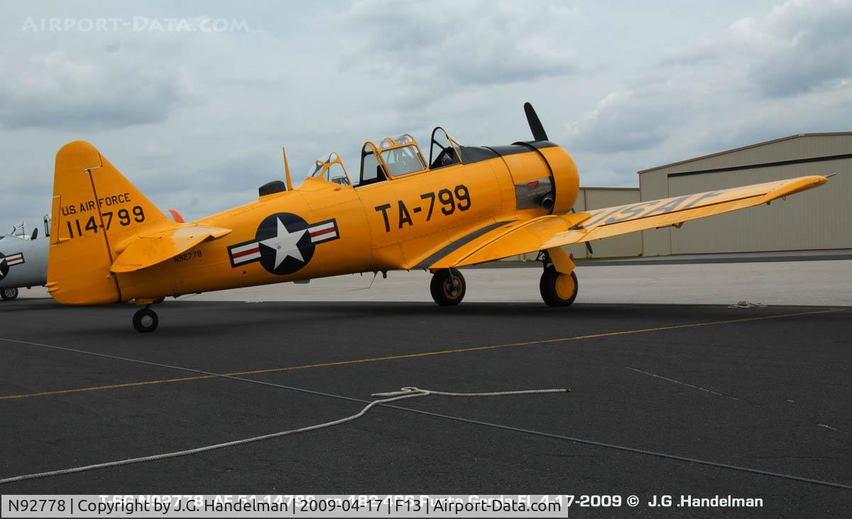 N92778, North American AT-6G Texan C/N 182-486 (51-14799), at Punta Gorda FL