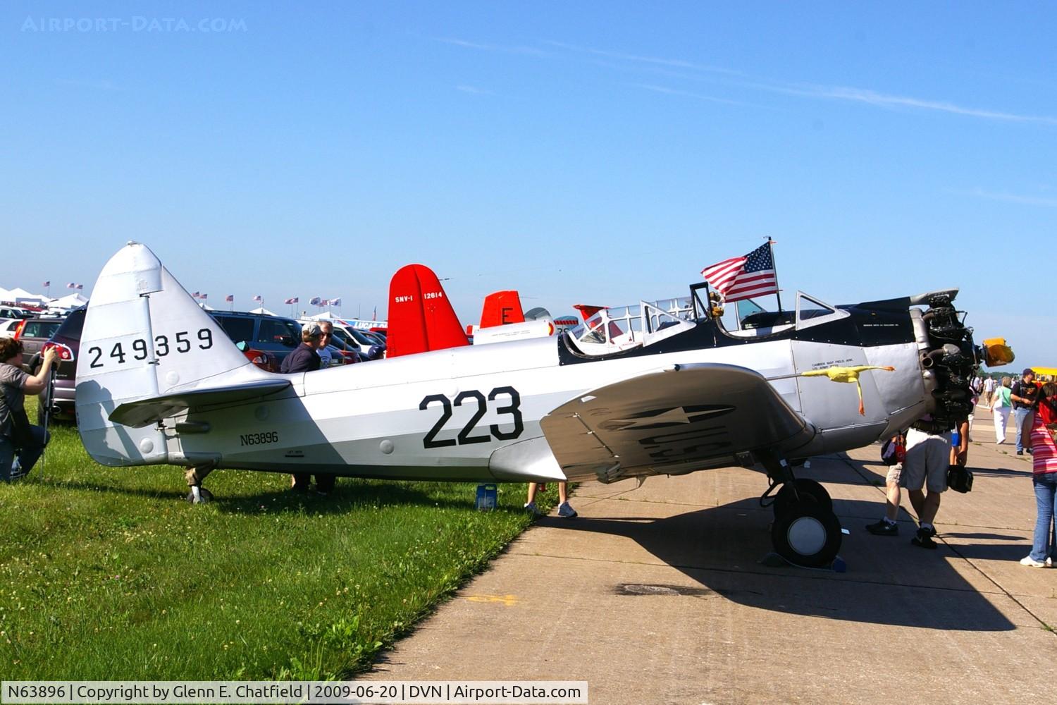 N63896, 1942 Fairchild (Howard) PT-23A Cornell (M-62C) C/N 383HO, Quad Cities Air Show