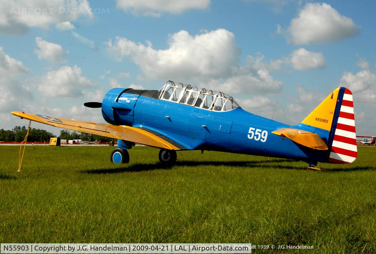 N55903, 1939 North American NA-64 C/N 64-3022, rare BT-14 at Sun N' Fun 2009