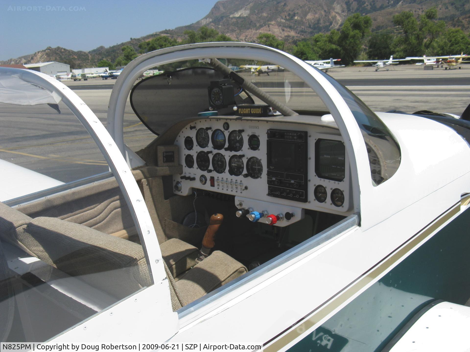 N825PM, Vans RV-6A C/N 1949MCP, 2002 Palmer VAN's RV-6A, Lycoming O-360 180 Hp, panel