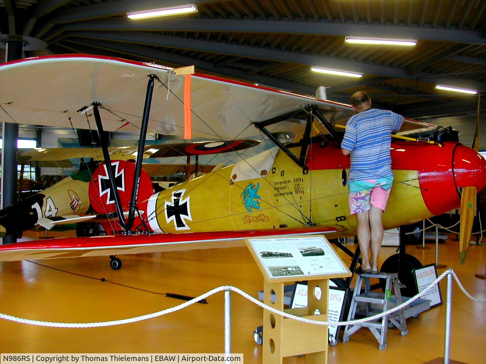 N986RS, 1990 Albatros D-Va Replica C/N 7160/17, Stampe & Vertongen Museum