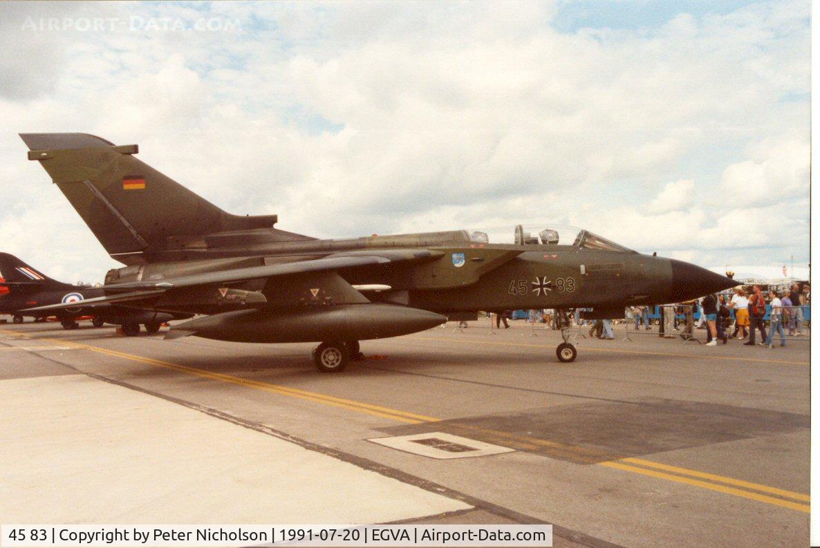 45 83, Panavia Tornado IDS C/N 703/GS224/4283, German Air Force Tornado of JBG-34 at the 1991 Intnl Air Tattoo at RAF Fairford.