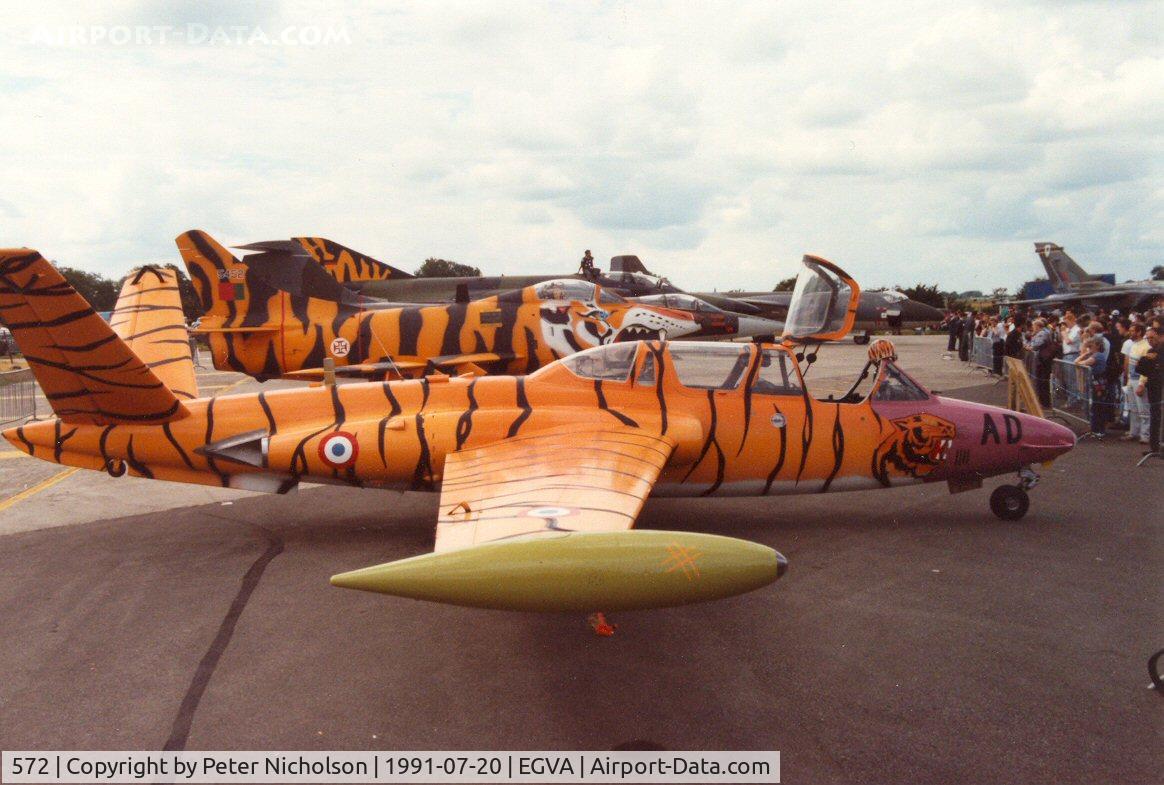 572, Fouga CM-170R Magister C/N 572, CM-170R Magister of GI.312 at the Tiger Meet of the 1991 Intnl Air Tatto at RAF Fairford.