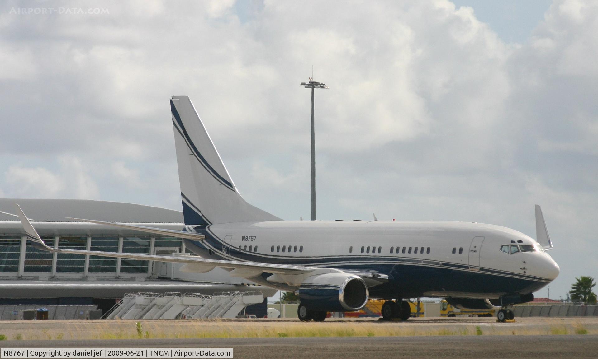 N8767, 2002 Boeing 737-7EG C/N 32807, park at the  tncm ramp