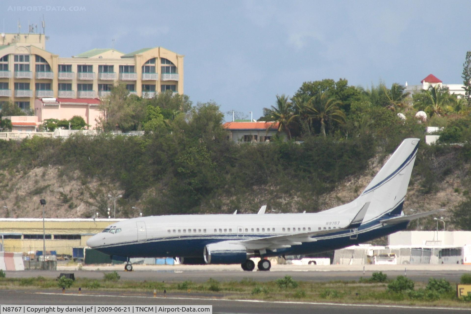 N8767, 2002 Boeing 737-7EG C/N 32807, park at the  tncm ramp