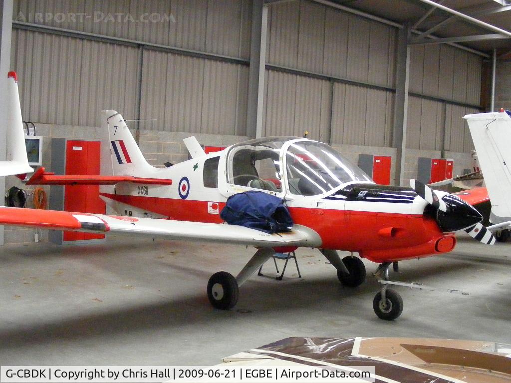 G-CBDK, 1974 Scottish Aviation Bulldog T.1 C/N BH120/259, Displaying its RAF number XX611